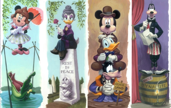 stretching-portraits-mickey-donald-goofy-daisy-minnie