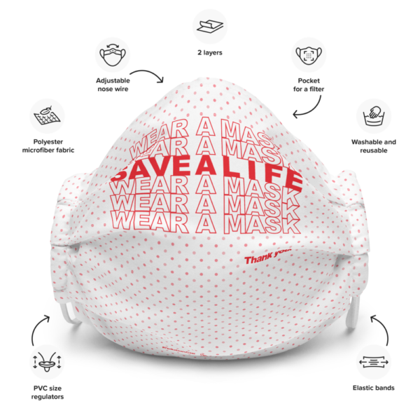 Wear A Mask, Save A Life Face Mask - Image 8