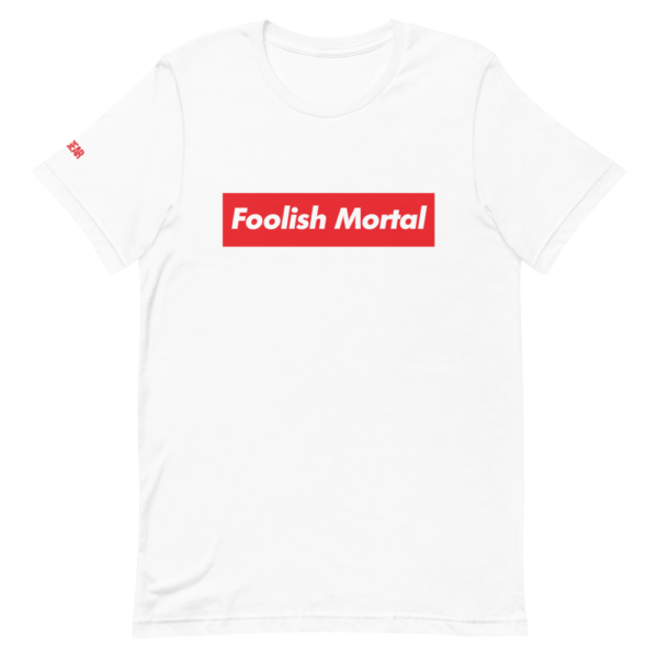 Foolish Mortal Red Strip T-Shirt - Image 2
